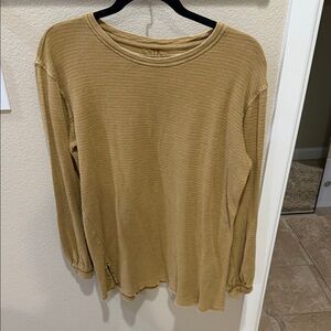 Free People Long Sleeve Top in Mustard